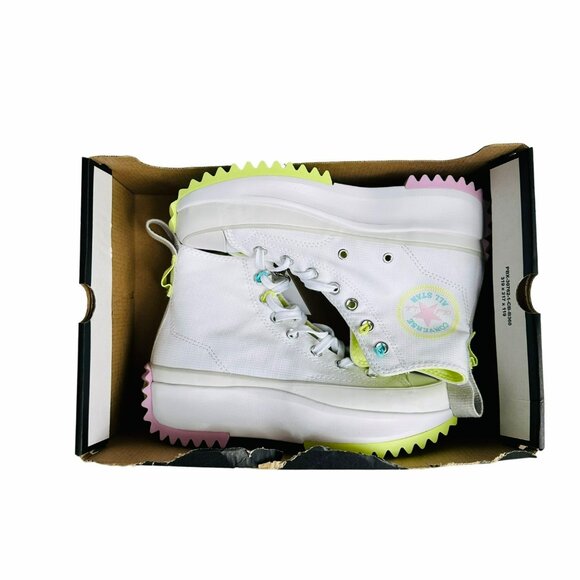⭐Converse Run Star Hike Platform 10.5 Womens Shoes Sneakers White Green A09836C⭐ - Picture 7 of 13